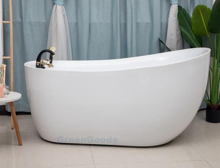 Factory Sell Luxury Acrylic Adult Bath Tub Customized Size Shape Slipper Freestanding Bathtubs