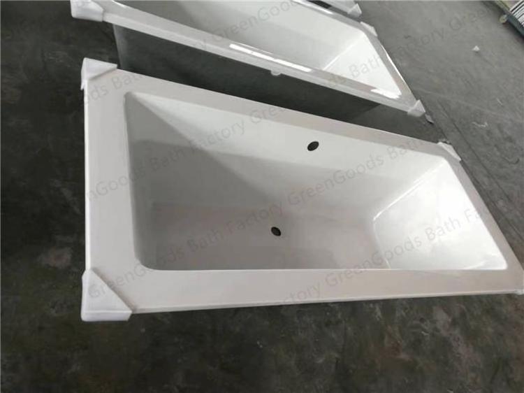 Custom Size Acrylic Embedded Underground Bathtub Drop In Build In Bathtub