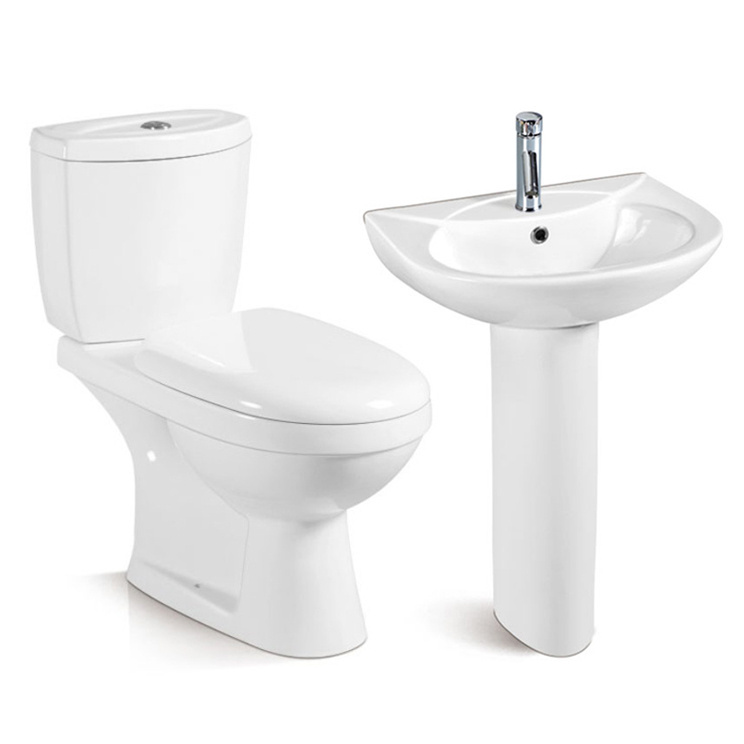 WC cheap price ocean classica two piece toilet basin suit nigeria ghana color toilet low price twyford toilet