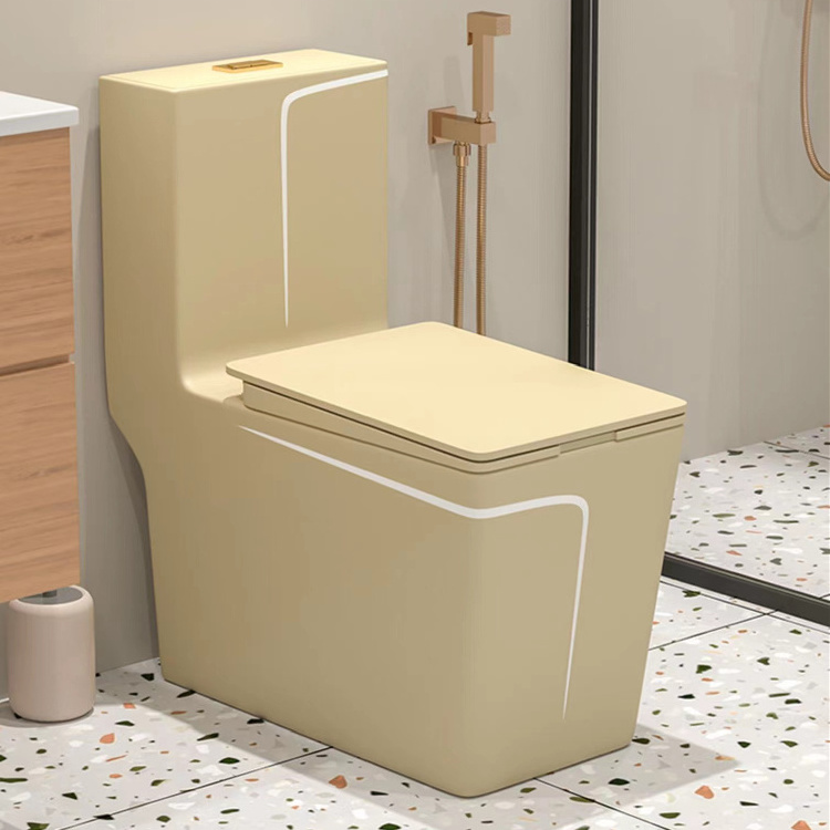 Khaki toilets washdown siphonic two function one piece all color available indoro bathroom ceramic toilet