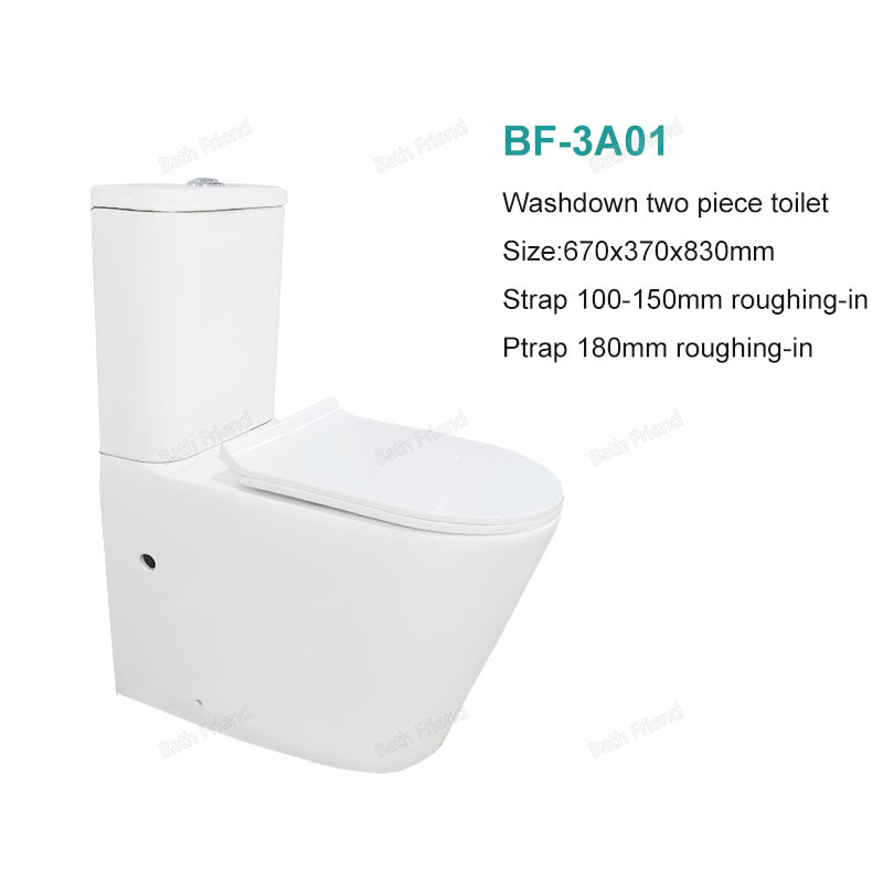 African cheap price ceramic two-piece floor mounting P trap tornado rimless toilet wc bathroom toilets