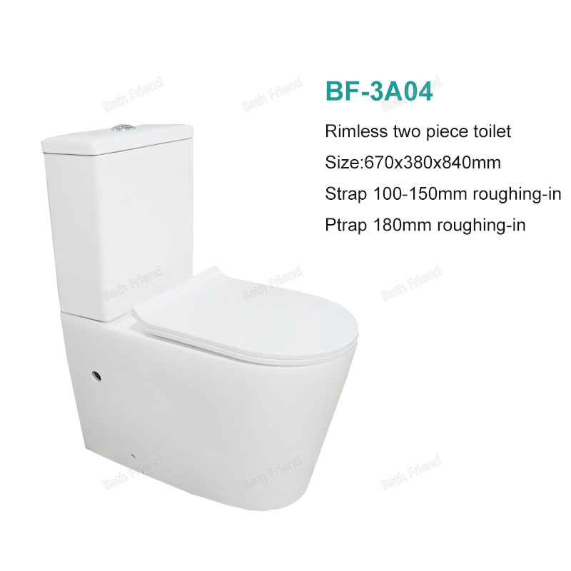 African cheap price ceramic two-piece floor mounting P trap tornado rimless toilet wc bathroom toilets