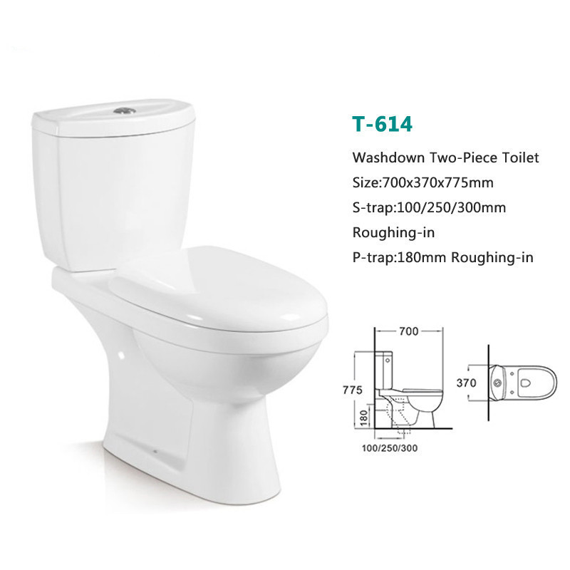 Cheap Africa p-trap twyford two piece toilet basin set chaozhou sanitary ware factory low price