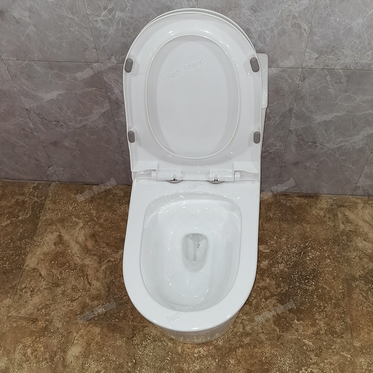 Chinese factory hot sale modern  bathroom ceramic one piece toilets Powerful Flush Elongated S-Trap Floor Mounted Siphon toilet