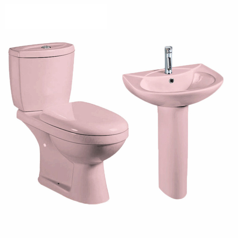 WC cheap price ocean classica two piece toilet basin suit nigeria ghana color toilet low price twyford toilet