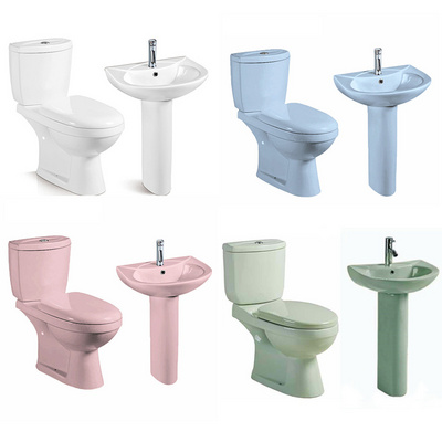 WC cheap price ocean classica two piece toilet basin suit nigeria ghana color toilet low price twyford toilet