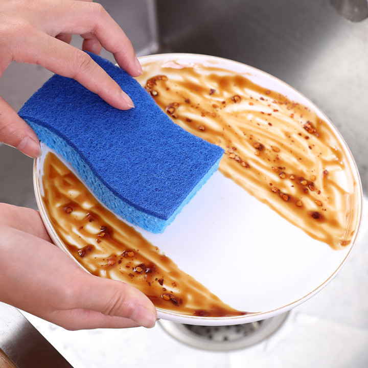 Non-Scratch Cleaning Scrub Sponges Scrubbing Dish Sponge Ideal for Washing Kitchen Dishes Bathroom