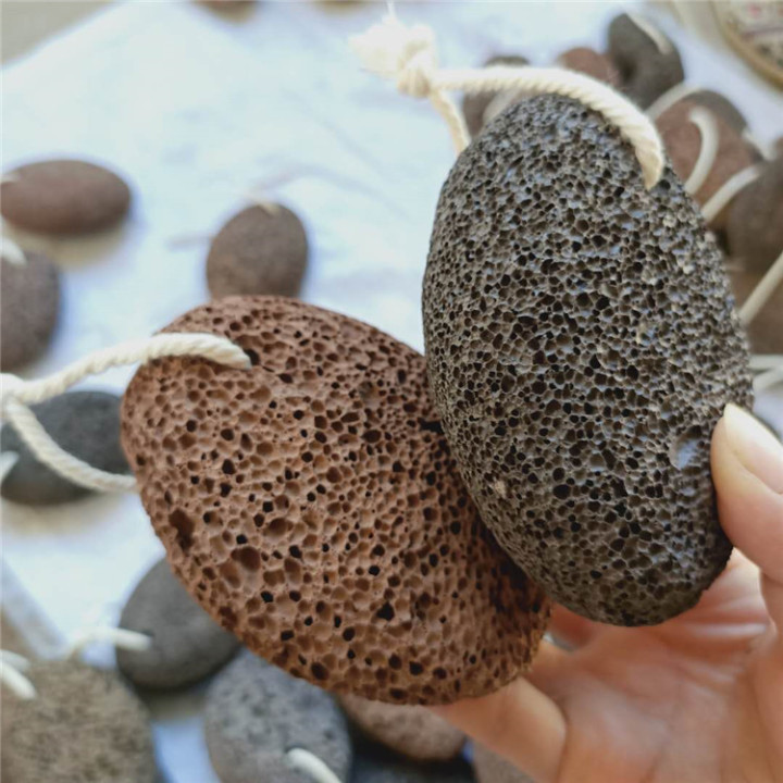 Natural brown Earth Lava Black Callus Volcanic Ash Dead Skin Remover File Pumice Stone for Foot