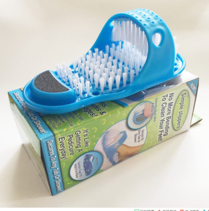 Feet Cleaner Simple Foot Scrubber Shower Spa Easy Cleaning Brush Exfoliating Massager Slipper