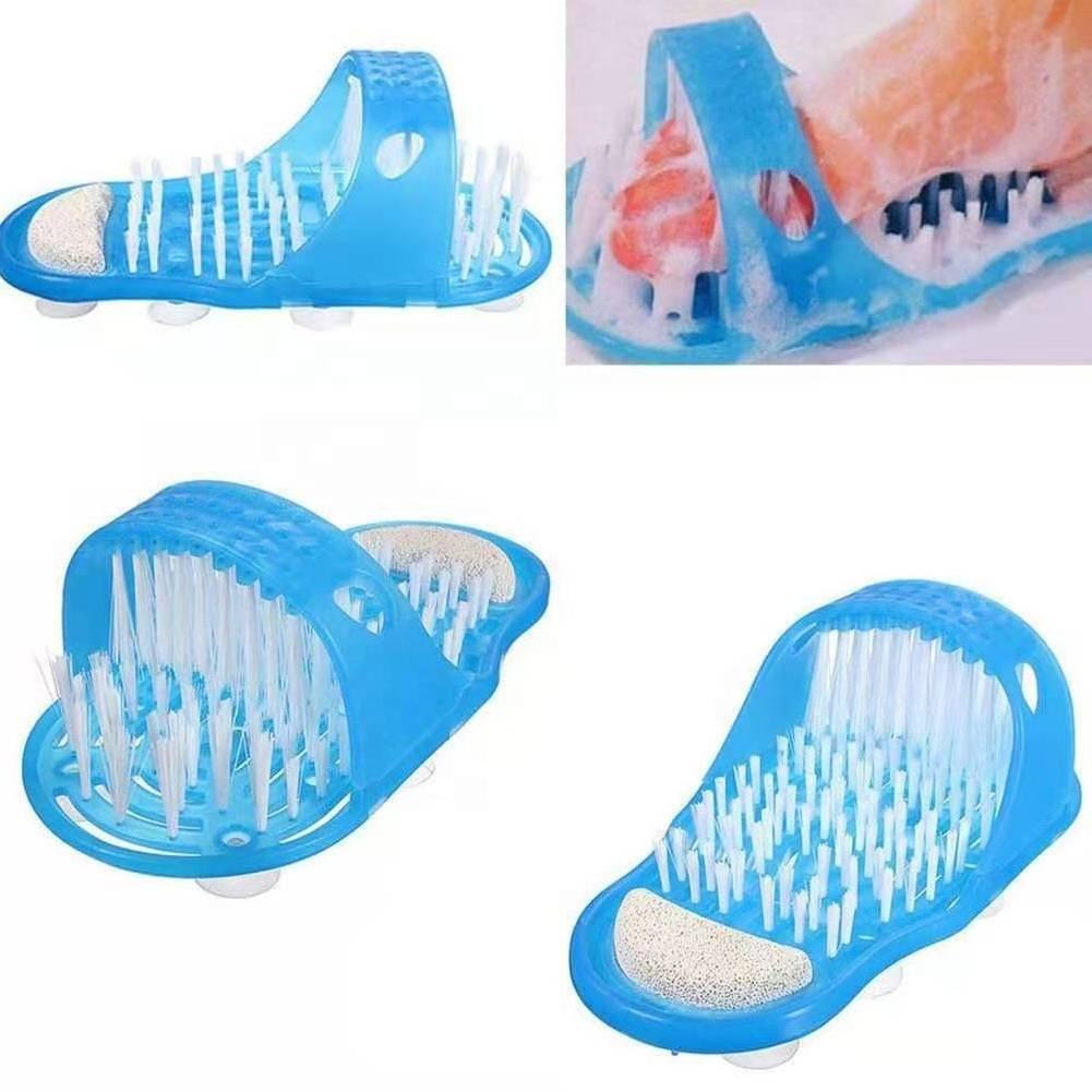 Lazy foot cleaning brush bathroom foot stone for dead skin single foot massage slipper for shower room cleaning footwear brush