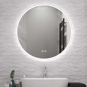 Manufacturer LED Round Mirror 32'' Backlit Led Light Smart Mirror Touch screen Led Mirror Bathroom