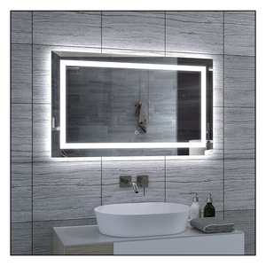 Bathnoloy Hot Sale Smart Touch Sensor Anti fog Bath Wall Mirror Bathroom Led Mirror with Light