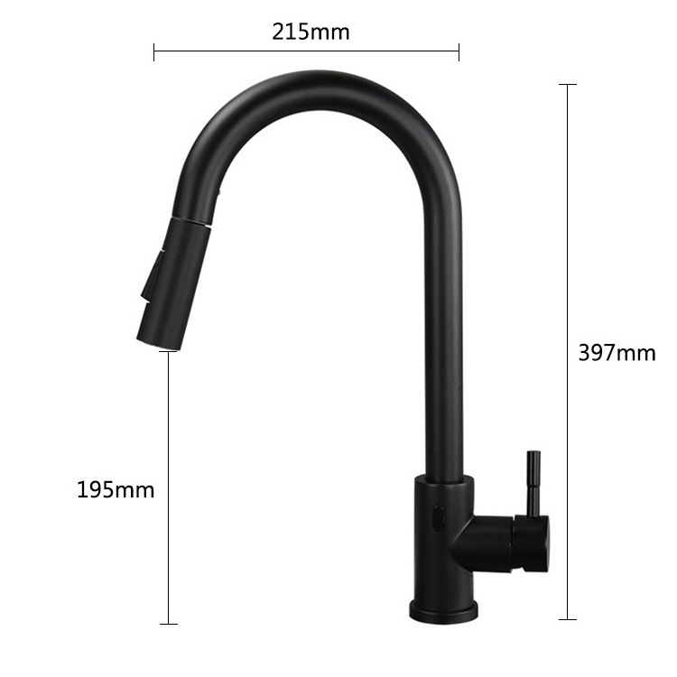 Modern Single Handle Kitchen Sink Faucet Pull Out Kitchen Faucet Sensor Kitchen Faucet