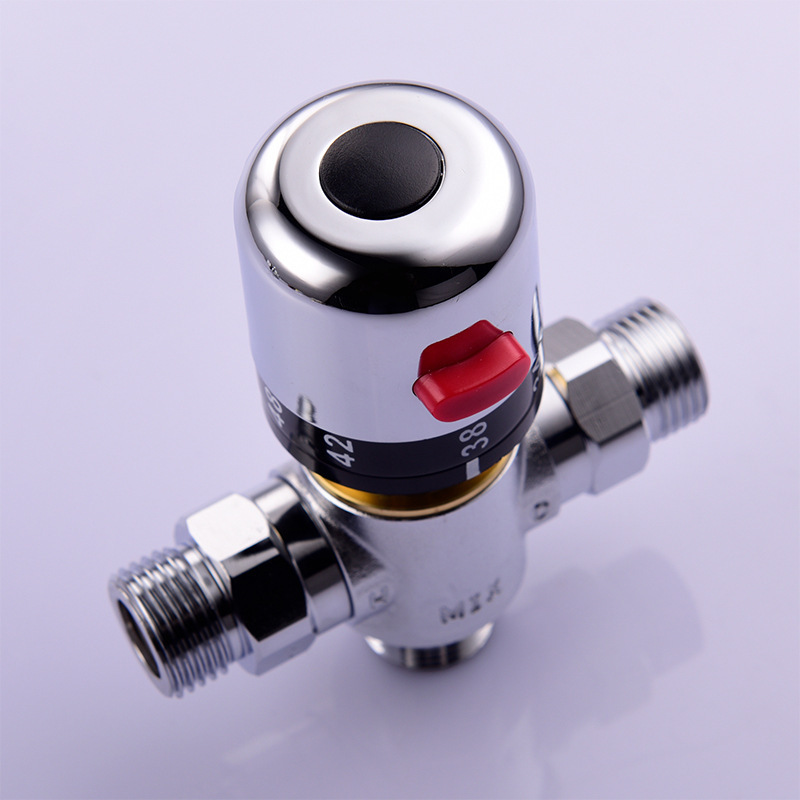 Brass Shower Water Mixer Valve Three way Temperature Control Valve Thermostatic Mixing Valve