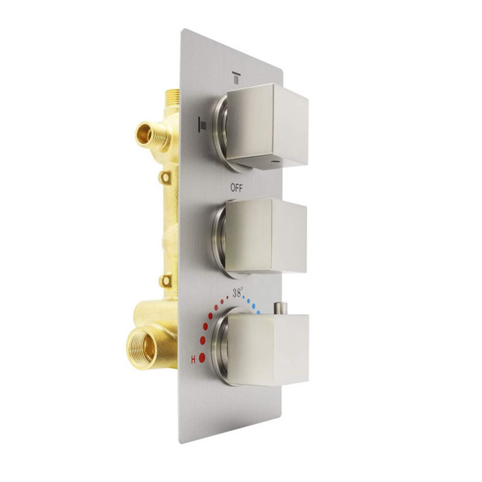 Thermostatic Brass Mixer Mixing Shower Valve  3 Way Shower Diverter Valve