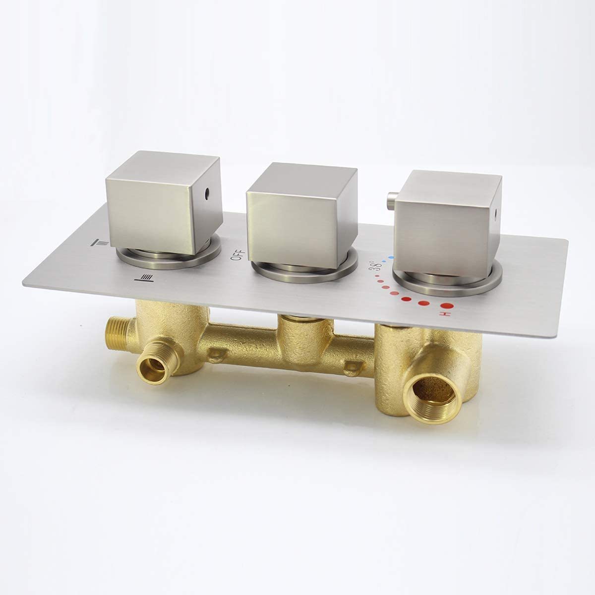 Thermostatic Brass Mixer Mixing Shower Valve  3 Way Shower Diverter Valve