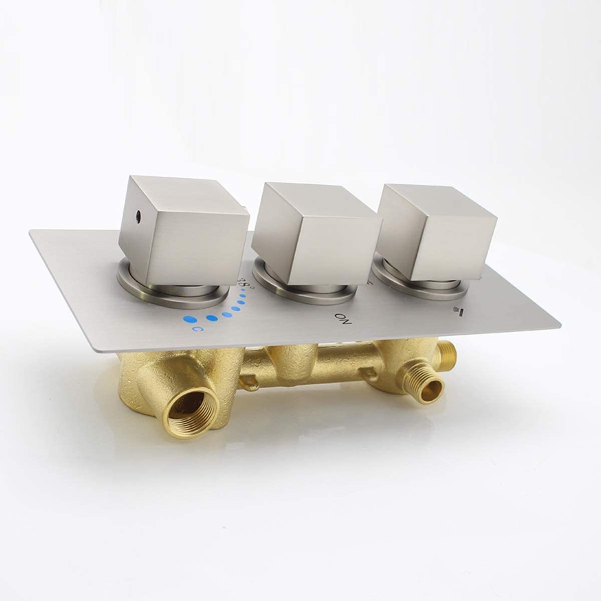 Thermostatic Brass Mixer Mixing Shower Valve  3 Way Shower Diverter Valve