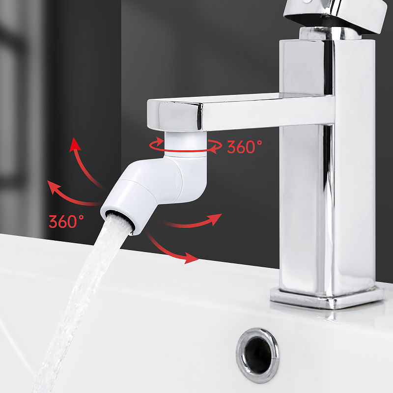 Universal Faucet Aerator Plastic Kitchen Bathroom 360 Degree Rotatable Sink Faucet Extender