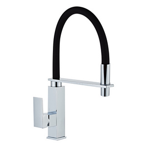 Flexible Silicone Hose Kitchen Faucet with Pull Down Sprayer Single Handle Kitchen Sink Mixer Tap