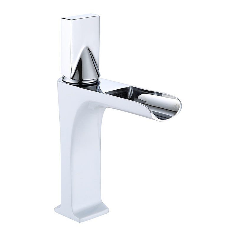 Solid Brass White color Basin Mixer Tap Bathroom Sink Faucet Bathroom Basin Faucet