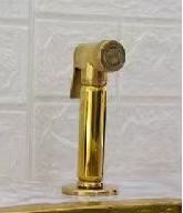 Unpainted brass Kitchen Bridge Faucet 8 Inch Center Kitchen Faucet With Brass Sprayer