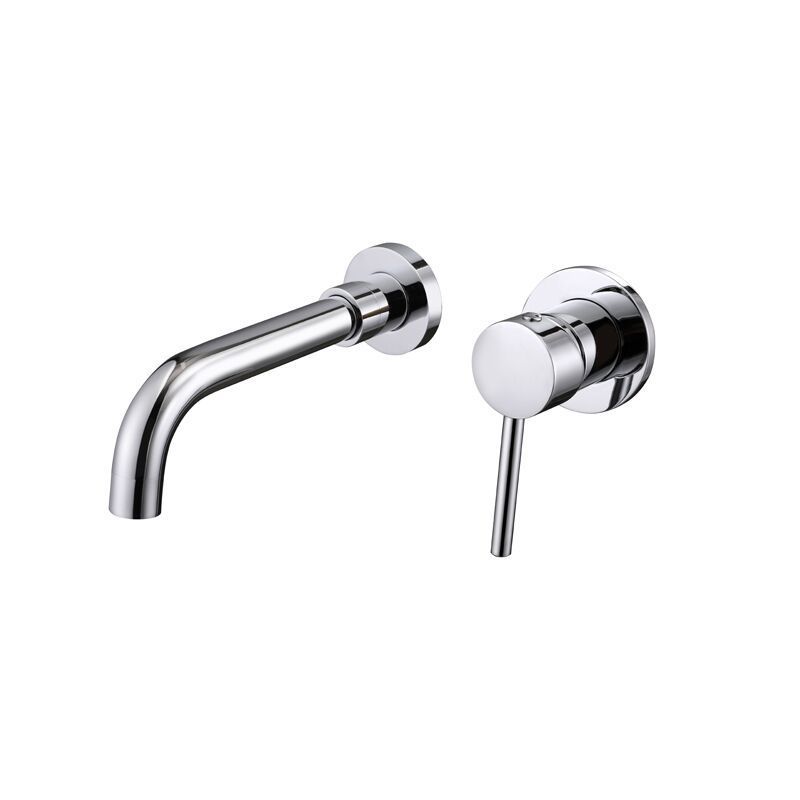 Chrome Brass Wall-mounted Basin Bathroom Faucets