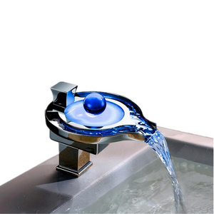 Luxury RGB Changing Temperature Control Faucet Water Stream LED Basin Faucet