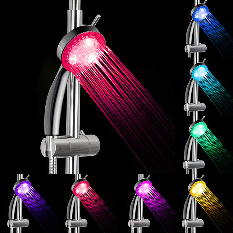 2018 Hot sell Bathroom Shower heads LED 7 Colors change light up Shower head