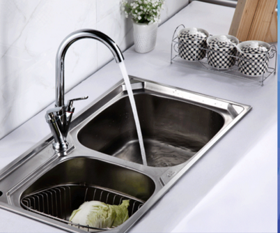 Modern Commercial Kitchen Faucet 2 Handle Kitchen Sink Faucet