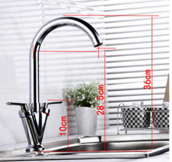 Modern Commercial Kitchen Faucet 2 Handle Kitchen Sink Faucet