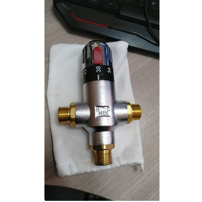 Brass Water Temperature Control Valve faucet shower set Solar Shower Thermostatic Mixing Valve