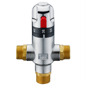 Brass Water Temperature Control Valve faucet shower set Solar Shower Thermostatic Mixing Valve