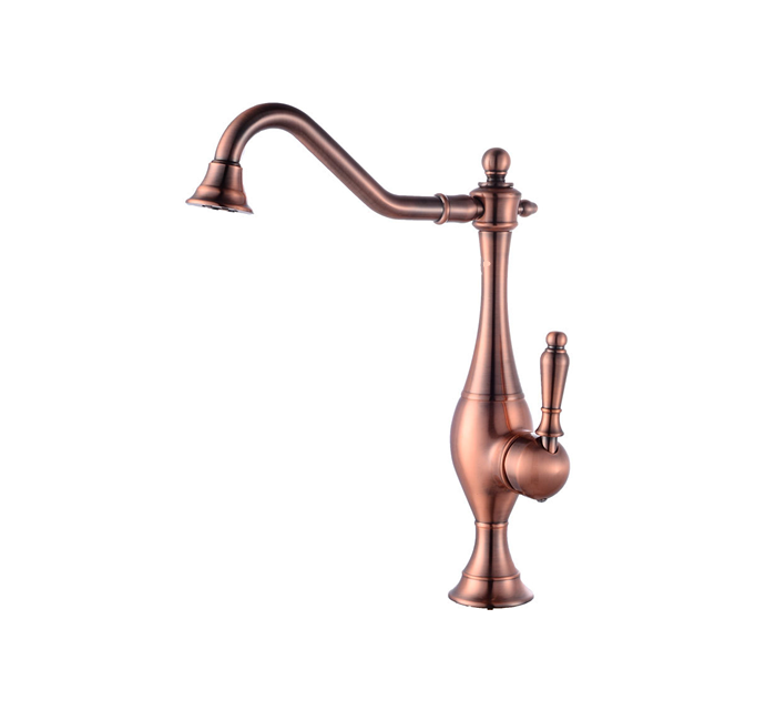 Contemporary Brass Kitchen Tap  Red Antique Copper Kitchen Faucet