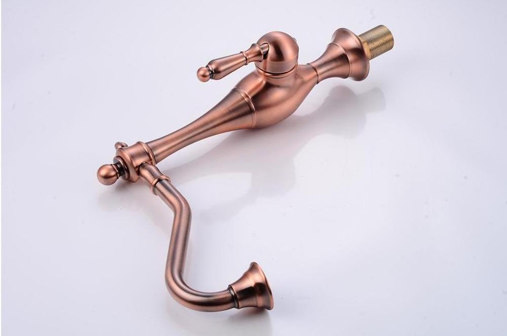 Contemporary Brass Kitchen Tap  Red Antique Copper Kitchen Faucet