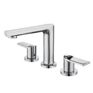 Wholesale Dual Handle Bathroom Sink Tap Desk Mounted Hot Cold Basin Faucet