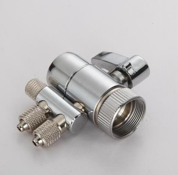 Water Filter Faucet Chrome Plated Brass Dual Diverter Valve