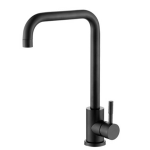 304 Stainless Steel Kitchen Faucet Deck Mount Water Tap Matte Black