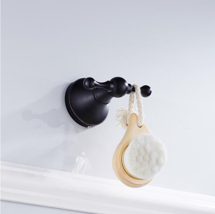 Matte Black Bath Towel Hooks Coat Robe Hooks Clothes Robe Hooks Hanger