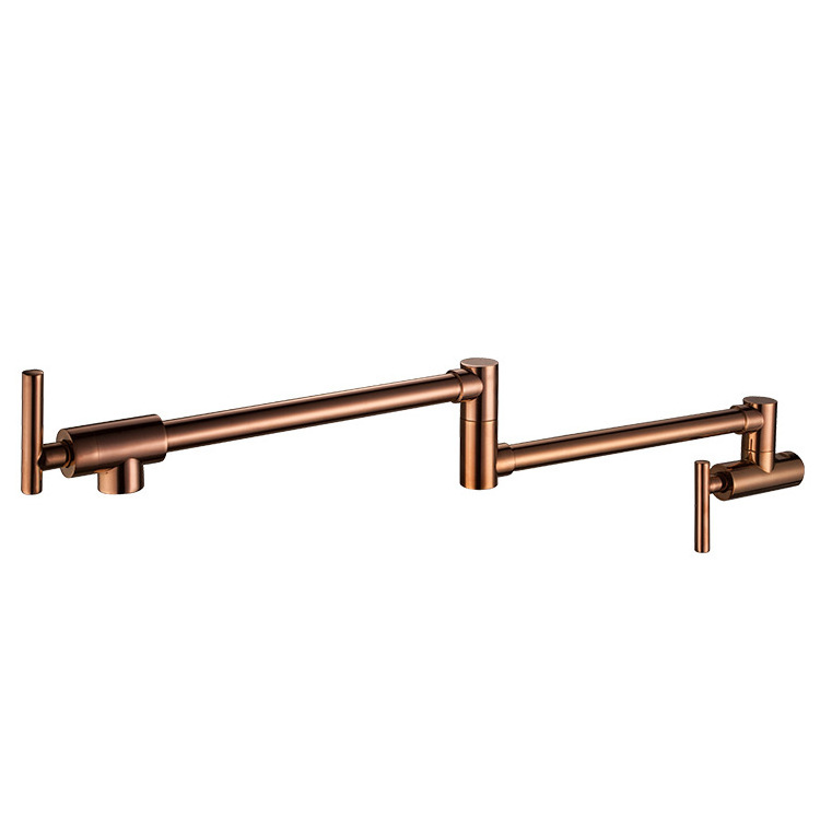 Modern Wall Mount rose gold Kitchen folding faucet Kitchen Sink Faucet Kitchen Faucet