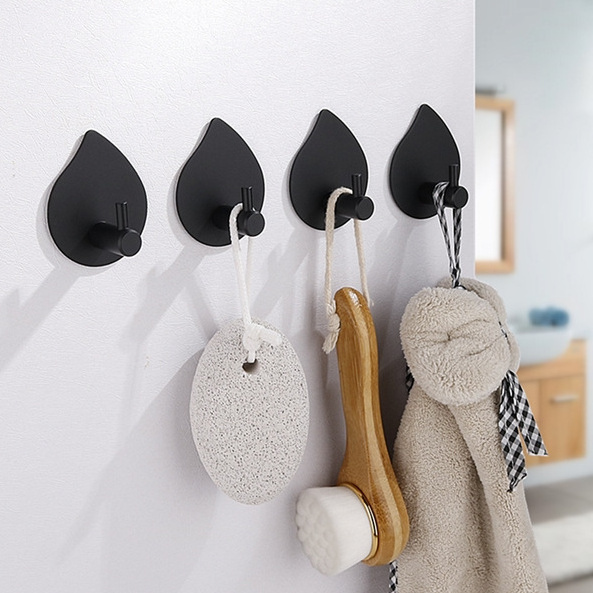 Wall Mount Towel Hook Water Droplets Shape Key Hook Stainless Steel Coat Hook