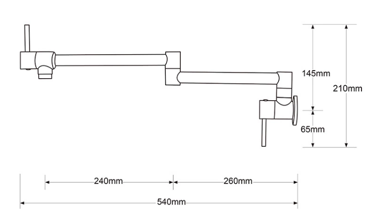 Modern Wall Mount rose gold Kitchen folding faucet Kitchen Sink Faucet Kitchen Faucet