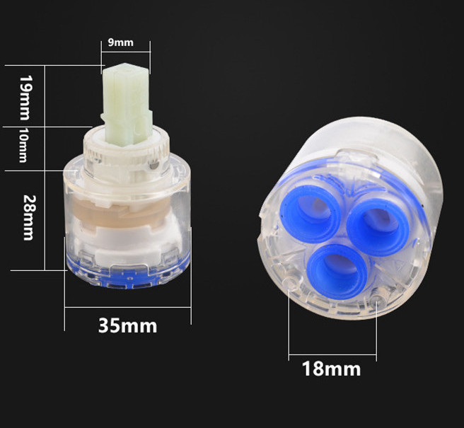 Three Hole Single Sealed Faucet Valve Core Ceramic Disc Cartridge Mixer Tap Inner Control Valve