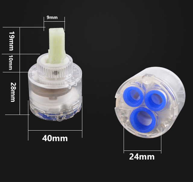 Three Hole Single Sealed Faucet Valve Core Ceramic Disc Cartridge Mixer Tap Inner Control Valve