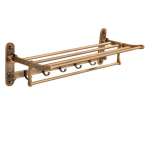 Antique Towel Rack with hooks Towel Organizer Rail Holder