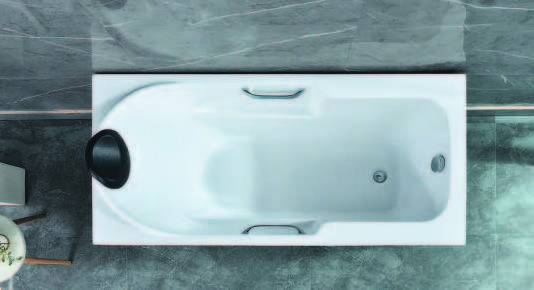 Customize Free Standing  Indoor  Acrylic Bathtub Modern Bathroom Soaking Whirlpool Tub Bathtub With Grab Bars And Storage Space