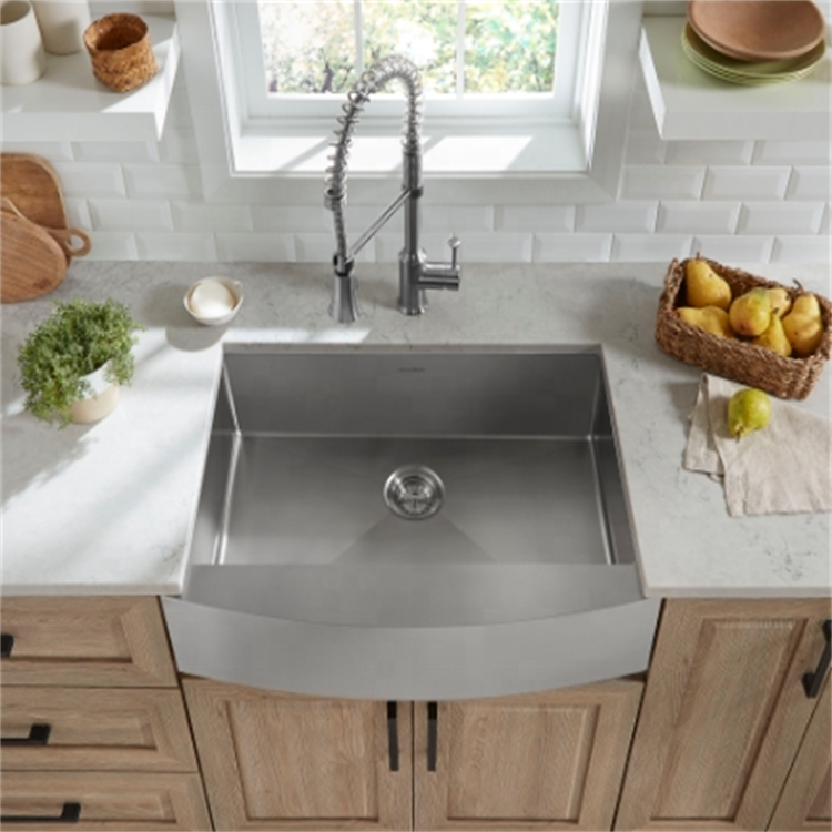 High quality 30x21 in Handmade Farmhouse Single basin Apron sink stainless steel 304 for Kitchen