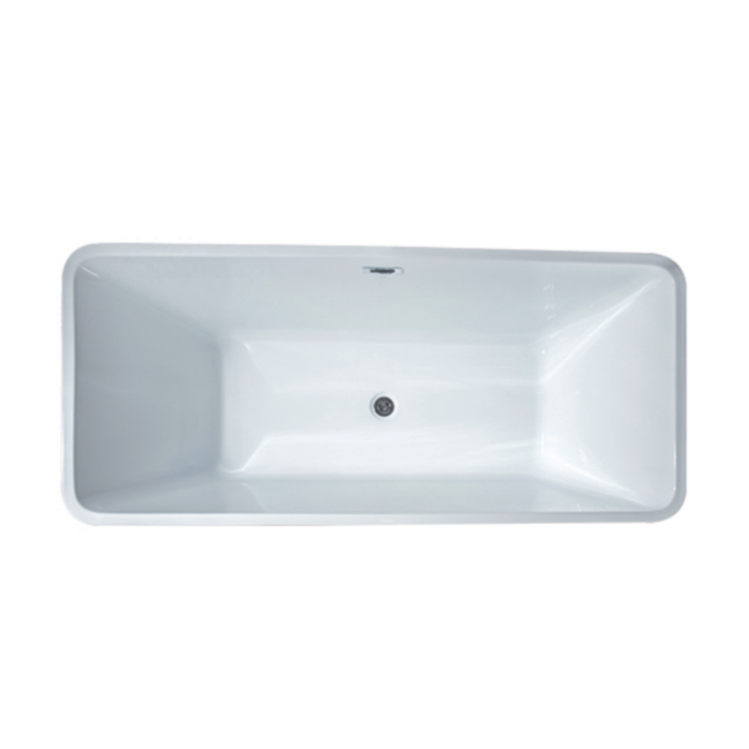 67x29.5x23.6 inch High Quality Acrylic  Rectangle Center Drain Double pedestal  Freestanding Bathtub