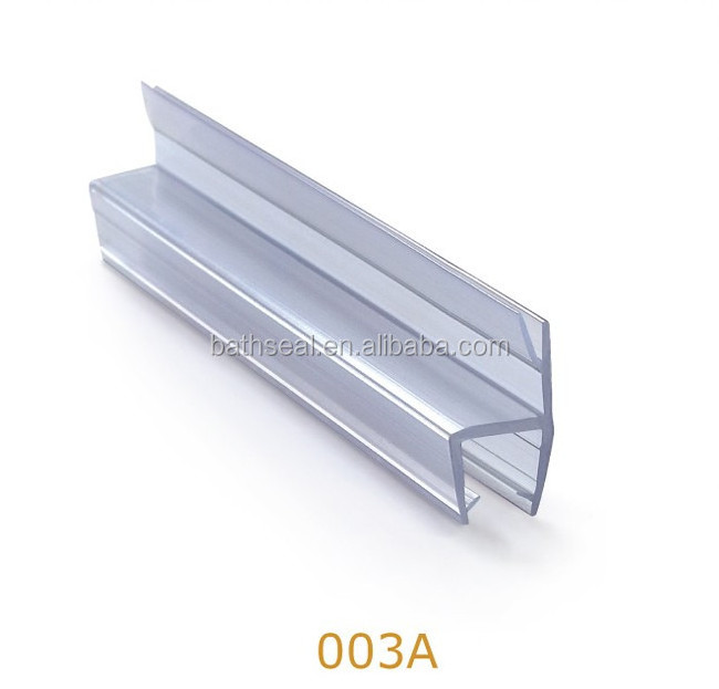 Sauna room glass door 180  h shape sealing strip PVC /Polycarbonate material Bottom waterproof seal