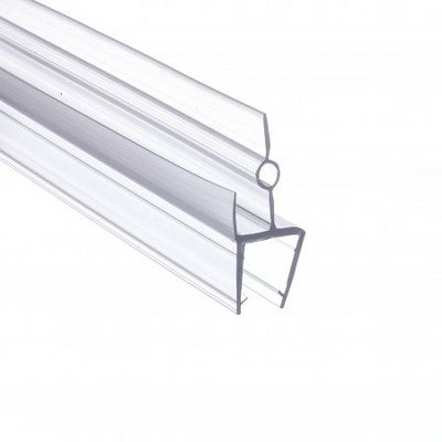 Frameless Shower Door Bottom Seal with Drip Rail for Glass shower Glass Door Sweep Stop Shower Leaking Clear seal strip