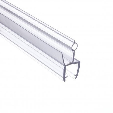 Frameless Shower Door Bottom Seal with Drip Rail for Glass shower Glass Door Sweep Stop Shower Leaking Clear seal strip